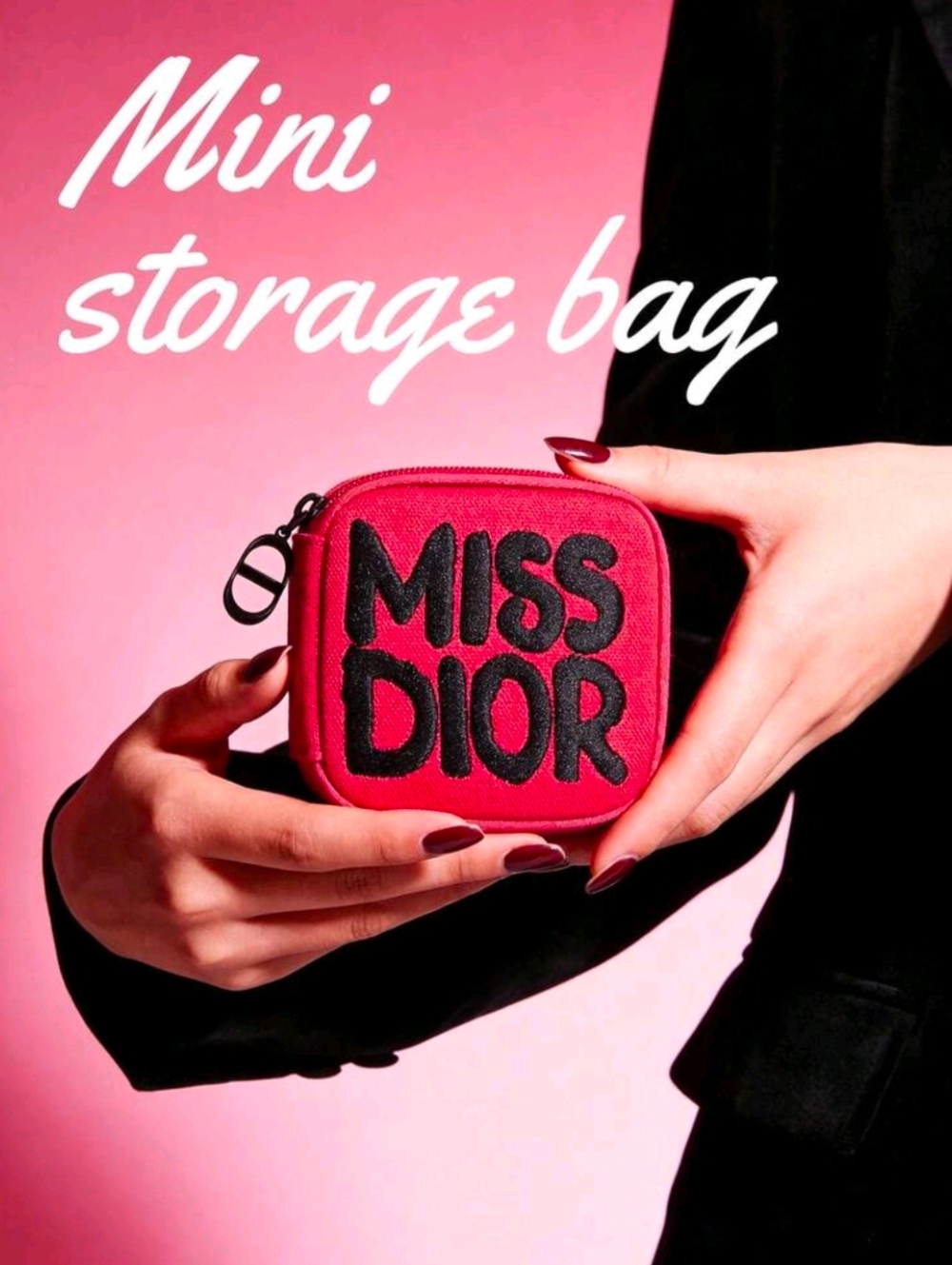 Miss Dior Hot Pink Earphone Case Storage Case - Picture 5 of 12